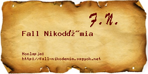 Fall Nikodémia névjegykártya